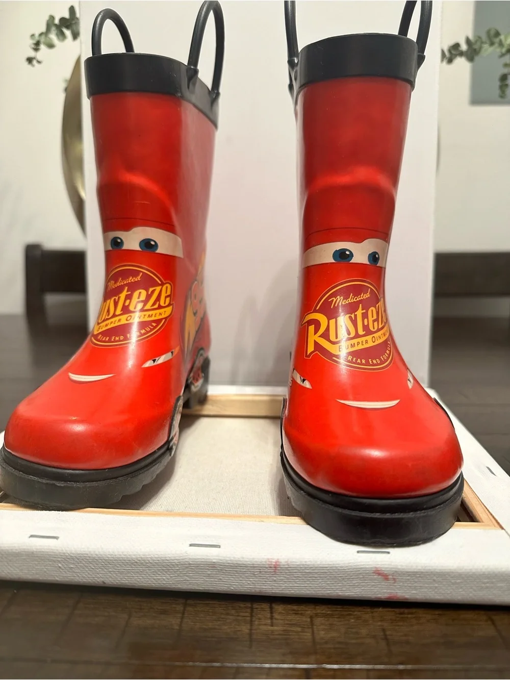Disney Lightning McQueen Red Kids Rain Boots